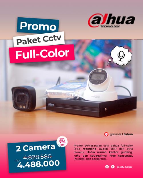 Paket Full-color Dahua 2 Camera